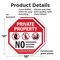 Signmission Private Property No Trespassing Sol, 10 inch X 10 inch, Plastic Sign, 2PK OC-P-2PACK-10-141 - alternate 2