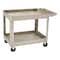 Rubbermaid Commercial Utility Cart with Deep Lipped Plastic Shelves, Structural Foam, 500 lb Load Capacity, 2 Shelves FG452089BEIG - alternate 1