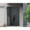 Vdomdoors Steel Door Deux 6501 Anthracite Sidelight Exterior Window Stainless Inserts Single Modern Painted-W DEUX6501EXD-BLK-W36+12 x H80-Left-hand Inswing - alternate 2
