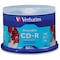 Verbatim CD-R 700MB 52X SILVER INKJET PRINTABLE - 50PK SPINDLE - UP TO 80 MINUTE, 50PK 95005 - alternate 1