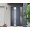 Vdomdoors Steel Door Deux 0757 Gray Graphite Sidelight Exterior Window Stainless Inserts Single Modern Painte DEUX0757EXD-GRE-W36+12 x H80-Right-hand Inswing - alternate 1