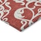 Homeroots 3' X 5' Red And Ivory Damask Washable Indoor Outdoor Area Rug 614455 - alternate 3