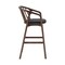 Armen Living Echo Walnut Wood and Black Faux Leather Counter Stool LCECBAWABLK26 - alternate 2