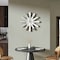 Homeroots 26" Silver Mirrored Glass Silent Analog Starburst Wall Clock 635633 - alternate 3