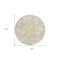 Homeroots 8' Beige And Ivory Round Floral Washable Indoor Outdoor Area Rug 599858 - alternate 3