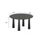 Homeroots 59" Black Solid Wood Round Top Dining Table 720690 - alternate 2