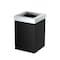 Gatco Modern Square 3 Gal. Wastebasket, Matte Black/Chrome Lid 1915C - alternate 1