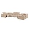 Homeroots Beige Leather Power Reclining U Shaped Eight Piece Corner Sectional With Console 643925 - alternate 2