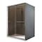 Fab Glass And Mirror Bypass Sliding Glass Shower Door Sorrento Economy Series Adjustable 44in-48in Width 70in Height-Se SHSO48X70BN - alternate 1