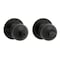 Kwikset Privacy Door Lock, Polo, Traditional Design, Knob Handle, Matte Black, Metal, Turn-Piece 300P 514 CP - alternate 2