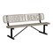 Leisure Craft 6' Personalized Standard Buddy Bench Bench With Back, Expanded Metal, Portable, Beige PB6WBP-BEIGE - alternate 1