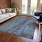 Homeroots 9' X 12' Blue And Gray Abstract Washable Indoor Outdoor Area Rug 616140 - alternate 2
