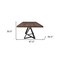 Homeroots 87" Walnut And Black Rectangular Manufactured Wood And Iron Dining Table 486040 - alternate 2