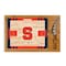 Picnic Time Family Of Brands NCAA Syracuse Orange Basketball Court Icon Glass Top Cutting Board & Knife Set 910-00-505-545-0 - alternate 1