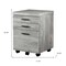 Homeroots 25" Grey Particle Board And Wood Filing Cabinet With Drawers 333502 - alternate 2