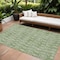 Homeroots 10' X 14' Green And Ivory Geometric Washable Indoor Outdoor Area Rug 583347 - alternate 1