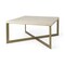 Homeroots 34" Beige Wood and Metal Square Coffee Table 393162 - alternate 3
