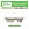 Ecoquality 29oz 2 Compartment Rectangular Sugarcane Container, Compostable Bowls for Takeout, 50PK EQCRTB2C29-50 - alternate 3