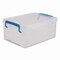Advantus Super Stacker Lift-Off Lid Storage Tote, 14.25 x 10.3 x 6.5, Transparent/Blue 39811 - alternate 3