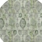 Homeroots 8' Artichoke Green And Fern Green Round Damask Washable Indoor Outdoor Area Rug 588168 - alternate 4