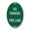 Signmission No Parking Fire Lane, 12 Inch X 18 Inch Architectural Oval, Heavy Gauge Aluminum A-OV-G-1218-23622 - alternate 1
