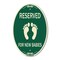 Signmission Reserved for New Babies with Symbol, 12 Inch X 18 Inch Architectural Oval, Heavy Gauge Aluminum A-OV-G-1218-23194 - alternate 1