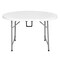 Regency Trestle 4 ft Round Folding Table, Fold-in-Half with Handle, Heavy-Duty Steel Frame, 48 in, White TBM48RNDWH - alternate 2
