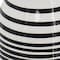 Homeroots 18" Black And White Hand Painted Stripe Ceramic Table Vase 566538 - alternate 2