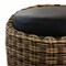 Elama 1 Piece Wicker Outdoor Ottoman Chair in Brown and Black ELM-829D-BROWN - alternate 4