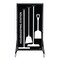 5S Supplies Housekeeping Shadow Board Broom Station V6, Black / White Shadows, Kit HSB-V6-BLACK/WHITE-KIT - alternate 1