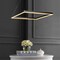Jonathan Y Nero 23.63" Square Contemporary Modern Metal Integrated LED Pendant Light, Black JYL7105A - alternate 2