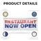 Signmission Restaurant Now Open, 18 Inch x 48 Inch, Vinyl Banner B-30834 - alternate 2