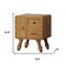Homeroots 19in Sepia Solid Wood Console Accent Cabinet With Single Door And Two Drawers 712211 - alternate 2
