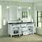 James Martin Vanities Lorelai 72'' D Vanity, Bright White w/ Parisien Bleu Silestone Top w/FreePower Wireless Charger 424-V72-BW-FPBL - alternate 2