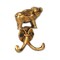 Homeroots Two Hook 2in Antiqued Gold Cast Iron Pig Wall Hooks 724077 - alternate 4
