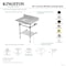 Kingston Brass 30-Inch Carrara Marble Console Sink with Acrylic Legs and Shelf, 8-Inch, 3-Hole KVPB30MAB7 - alternate 2