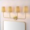 Jonathan Y Lila 36.5" 4-Light Traditional Coastal Scalloped Fabric Shade/Metal LED Vanity Light, Brass Gold/Brow JYL1610A - alternate 4