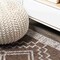 Jonathan Y Marokko Diamond Tribal Medallion Brown/Beige 2 ft. x 8 ft. Indoor/Outdoor Runner Rug SMB127B-28 - alternate 3