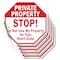 Signmission Private Property Stop! Do Not Use M, 4 inch X 4 inch, Vinyl Decal, 5PK OC-D-5PACK-4-143 - alternate 1