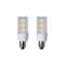 Bulbrite 35w Equivalent T4 Dimmable (E12) Candelabra Screw Base Warm Wht Lght Clear LED Lght Bulb, 2700K, 2PK 861530 - alternate 1