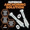 Xpose Safety Concrete Anchors Set with 4 Lag Bolt, Lag Shield and Washer, 1/2 Bolt Lag Screws 4, 12PK CAS4-12-X - alternate 2