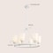 Jonathan Y Denis 27.5" 6-Light Modern Minimalist Iron/Glass LED Chandelier, White JYL5800A - alternate 4