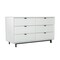 Homeroots 51" White Manufactured Wood Six Drawer Double Dresser 473118 - alternate 1