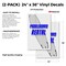 Signmission Paddleboard Rental, Vinyl Decals Only 24 Inch x 36 Inch, Vinyl Decal, 2PK DSB-2436-2PACK-Paddleboard Rental - alternate 2