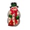 Santas Forest Snowman, 10 in W, Plastic, Colorful, Mini Bulb, Internal Light 60975 - alternate 2
