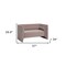 Homeroots 57in Taupe Velvet Loveseat 573998 - alternate 2