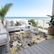 Homeroots 9' X 12' Black And Gray Floral Washable Indoor Outdoor Area Rug 610971 - alternate 3