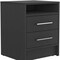 Homeroots 20" Black Two Drawer Faux Wood Nightstand 543667 - alternate 4