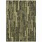 Homeroots 10' X 14' Olive Green And Dark Olive Green Striped Washable Indoor Outdoor Area Rug 608963 - alternate 4