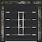 Vdomdoors Metal Double Doors Deux 1105 Black Enamel Mirrored Clear Glass 2 Sidelights and Top Transom Entry M DEUX1105DEXD-BLK-W14+72+14xH96+14-RH-O - alternate 1
